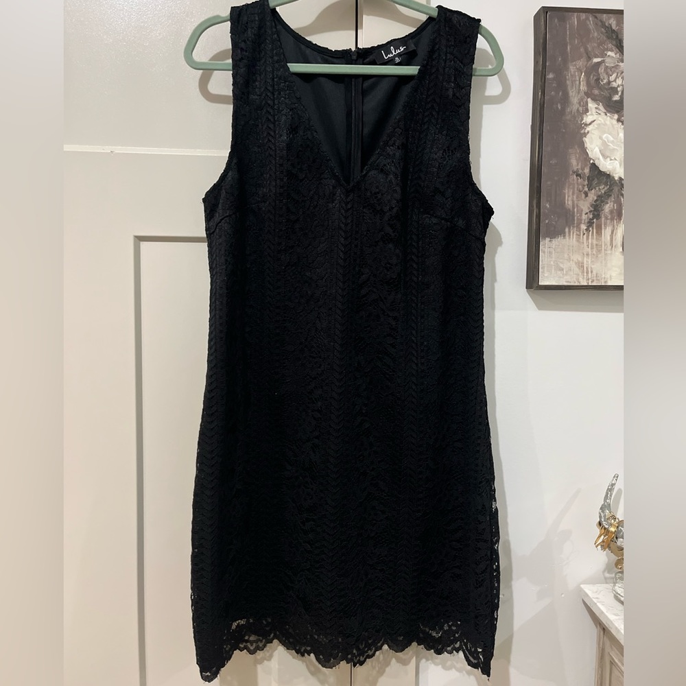Lulus Black lace mini dress NWOT size XL